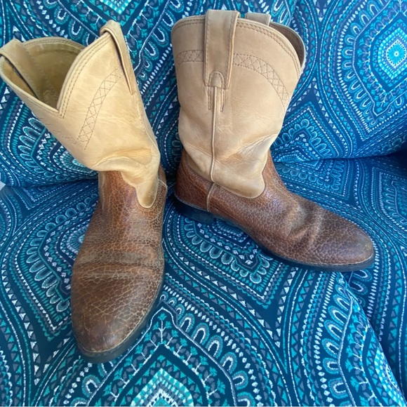 Ariat Boots Mens Rambler 10.5 wide Western Cowboy Brown Leather 34188 2064 Earth - Picture 3 of 10